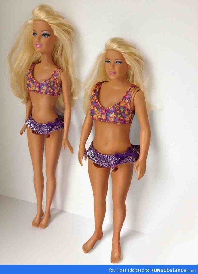 This is what barbie would look like if she had an average woman's body