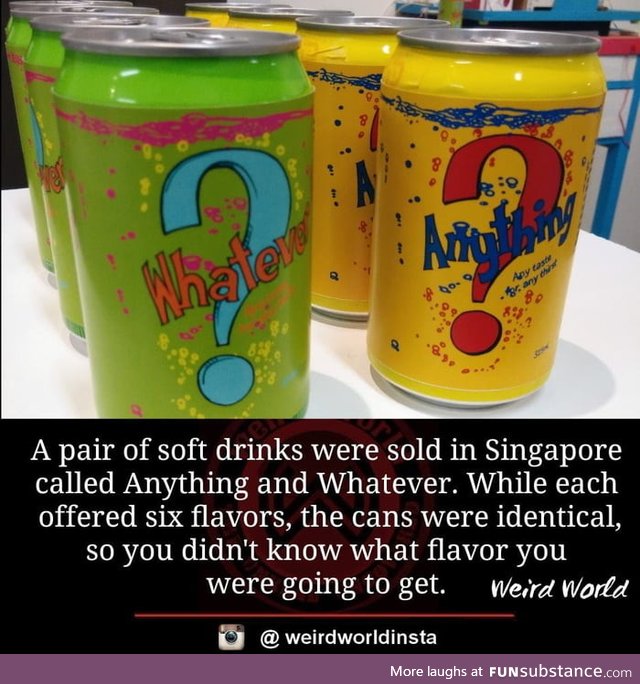 Singapore used to have this funny drinks