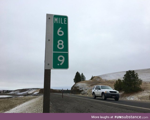 To stop theft, Washington State Department of Transportation changed the 69 miles marker