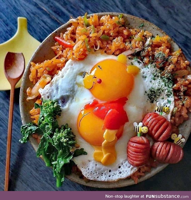There’s Pooh in your omelette