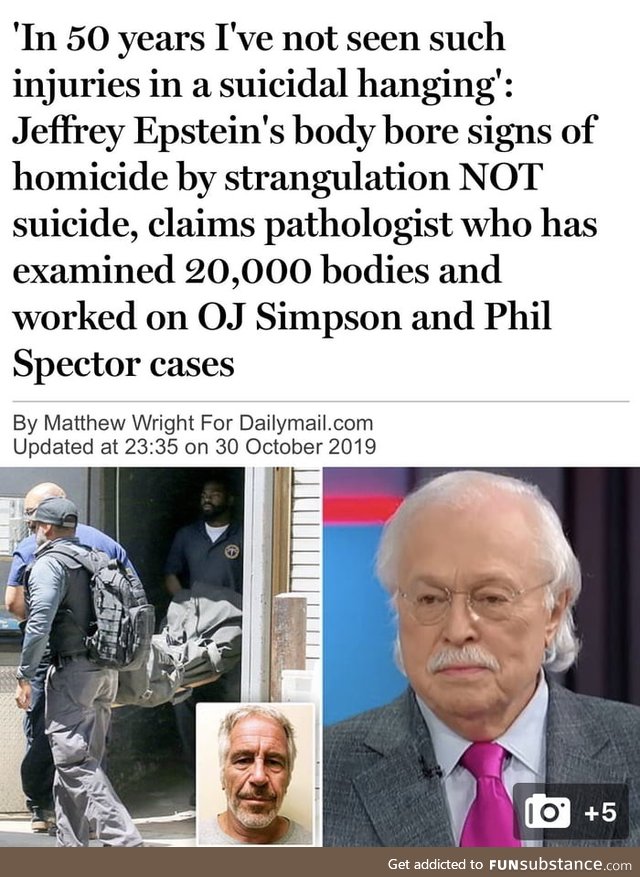 Jeffrey Epstein was murdered?.