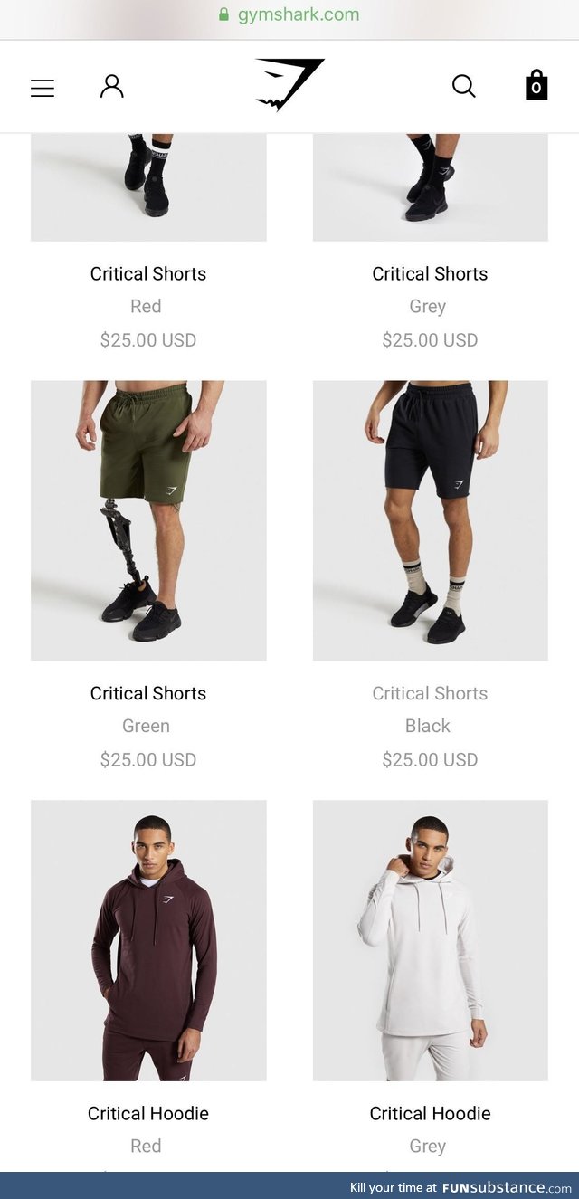 Props to Gymshark for using an amputee as a product model