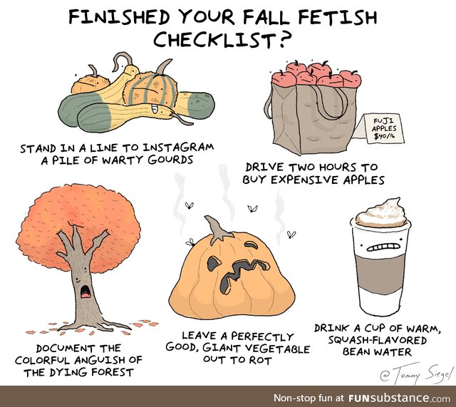 Fall fetish checklist