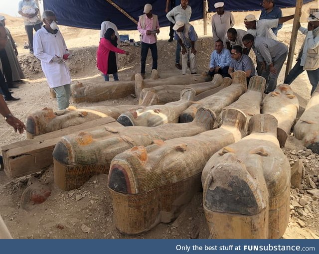 More than 20 sealed coffins discovered near Luxor Egypt