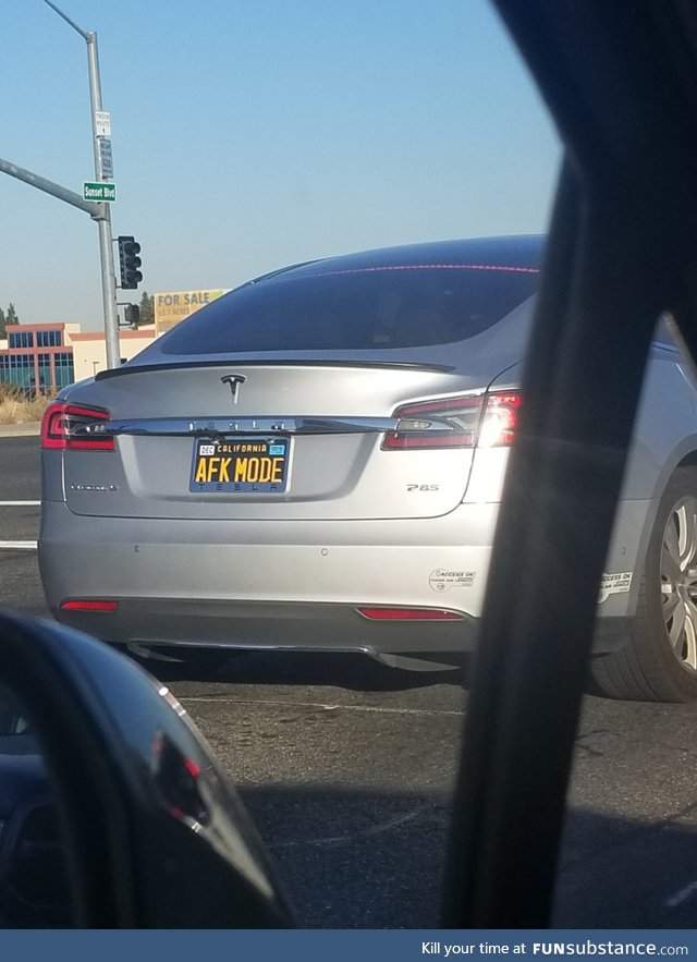 Saw this afk Tesla on my way to work this morning