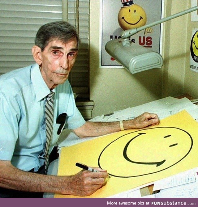Meet Harvey Ross Ball. ~1963 he invented the smiley face