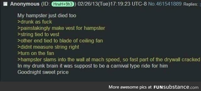 RIP speed hamster