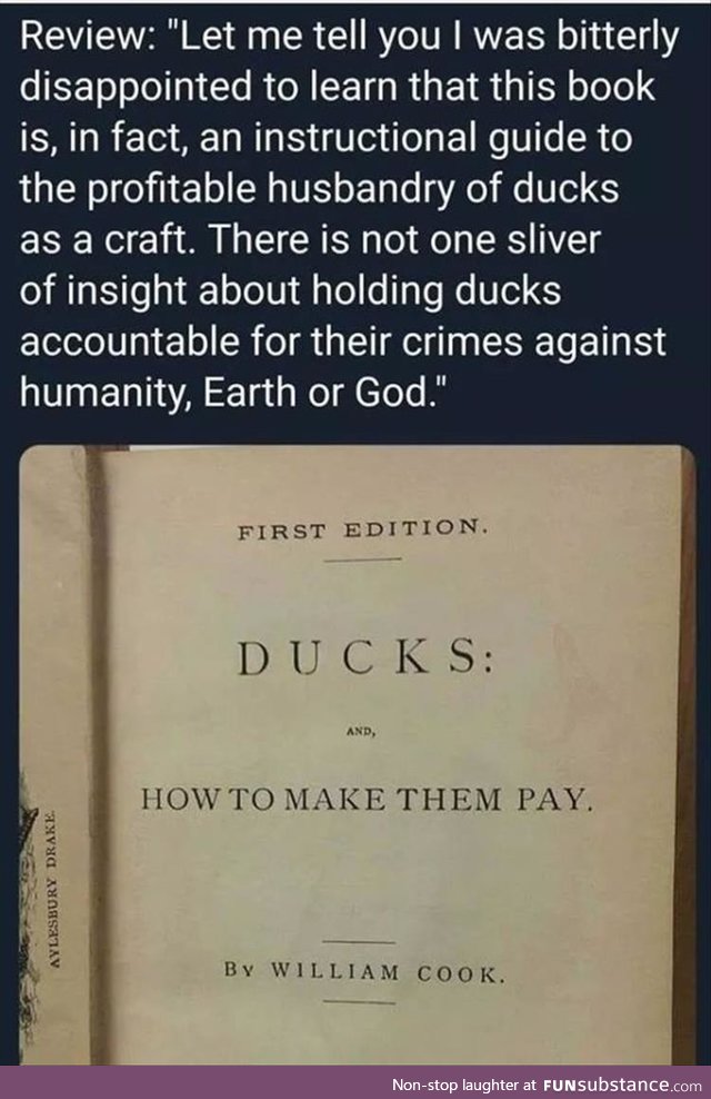 Never actually pay for a duck