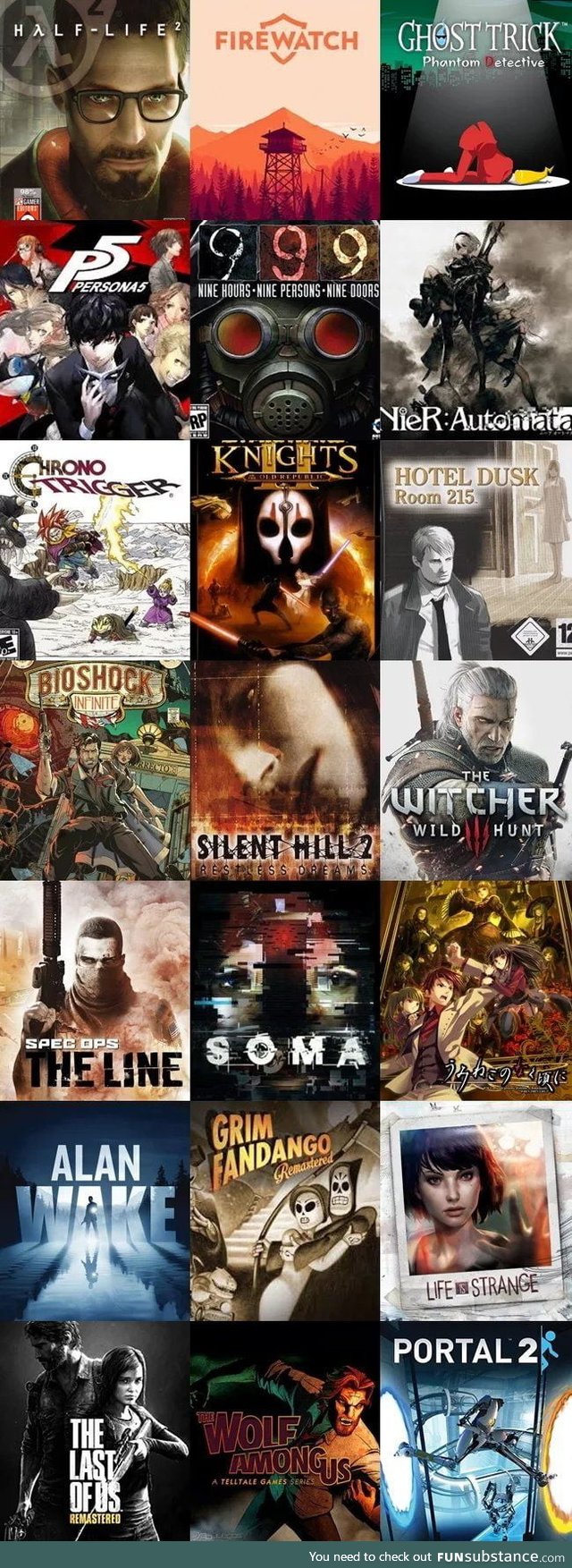 Here are some games with great stories