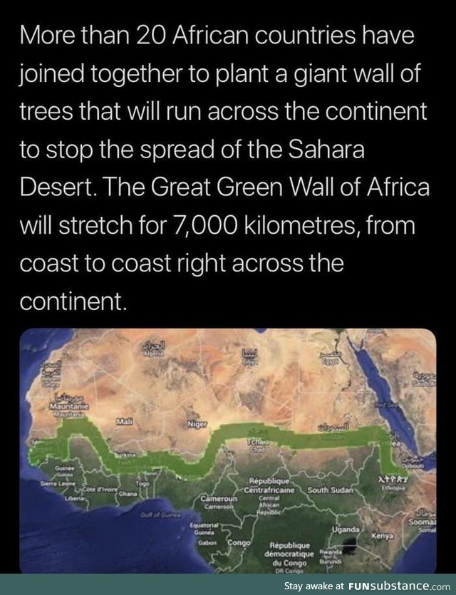The Great Green Wall , initiative to combat effects of Climate change