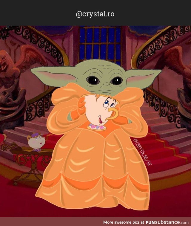 Turned Baby Yoda Into Disney Princesses 8