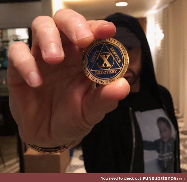 Eminem marking his tenth year sober