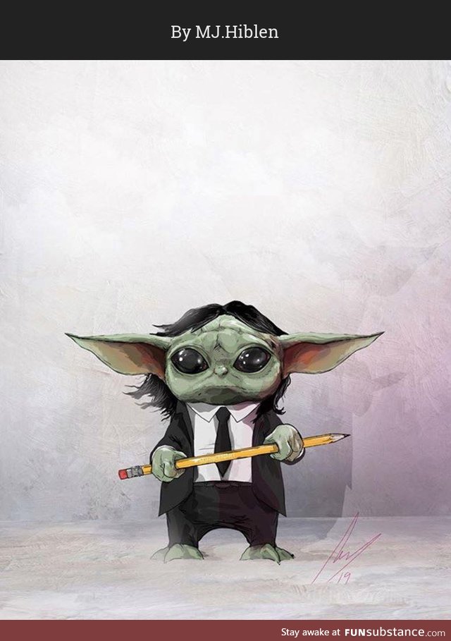 Funny illustrations of “Baby Yoda” 3