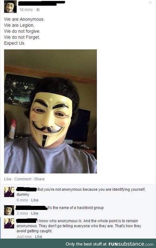 Non anonymously anonymous