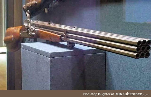 The only 9-barrel flintlock musket in the world