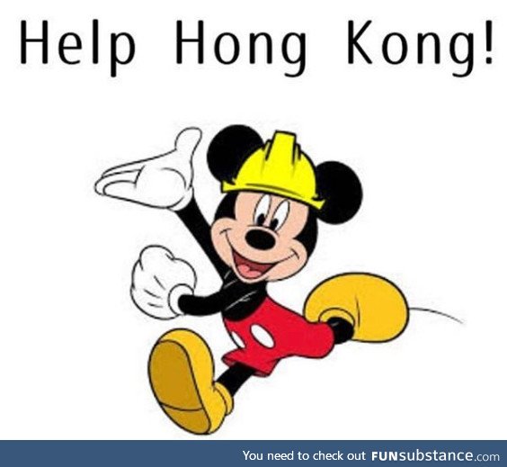 Turn Mickey Mouse in a pro-Hong Kong meme to watch Disney lose money from china lmao