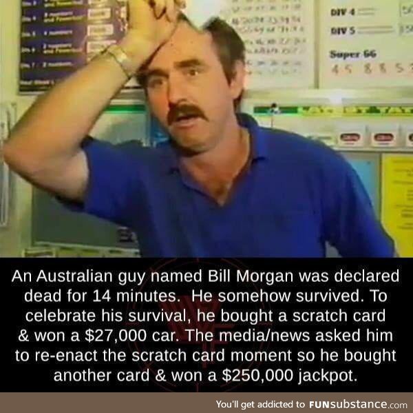 Bill Morgan the lucky man