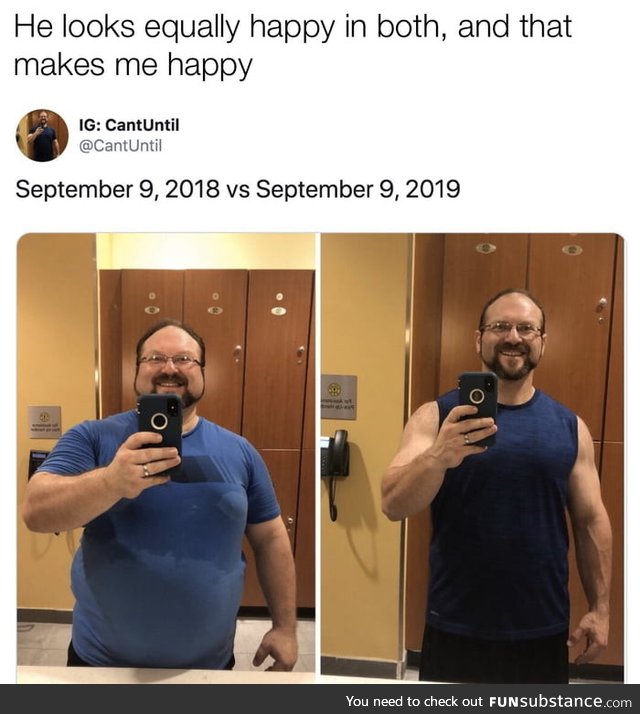 Almost looks happier in the first photo