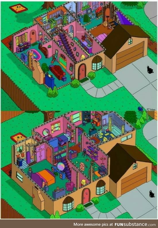 The simpsons house, isometric perspective