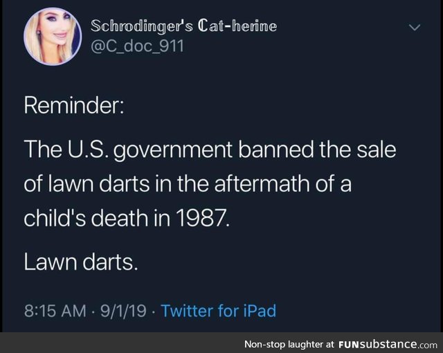 Lawn darts should make a comeback