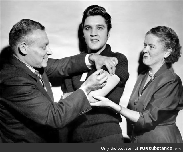 When Elvis Presley received his polio vaccine in 1956, immunization levels raised from