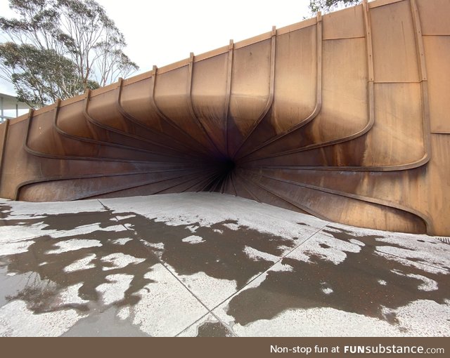 Tunnel of secrets at MONA Hobart. Secrets spoken into the tunnel are relayed deep down