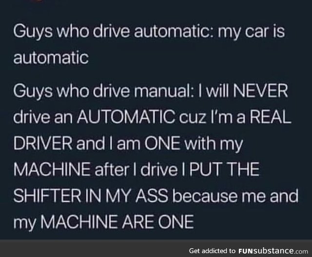 I drive both, but this is funny