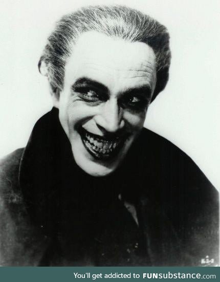 Conrad Veidt, the original inspiration for the Joker, from the 1928 film The Man Who