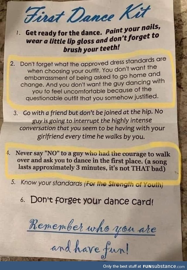 Local church dance requires brushing your teeth, among other things