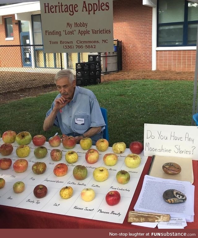 This man's collection of lost apples