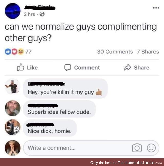 Guy compliments
