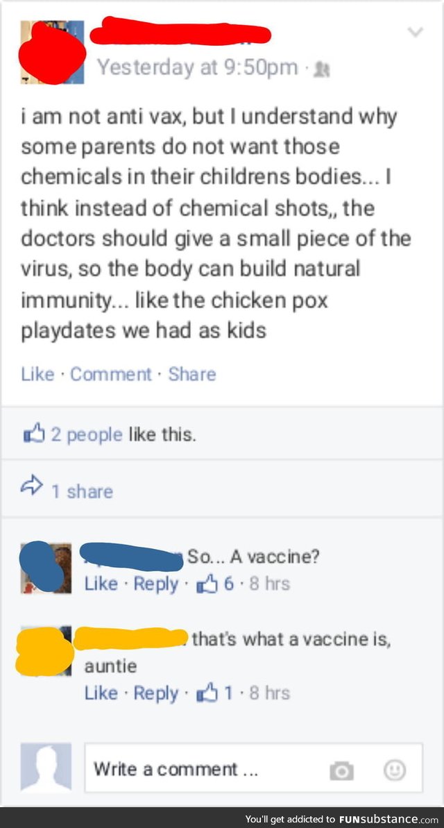 Anti-vaxxer accidentally advocates for vaccines
