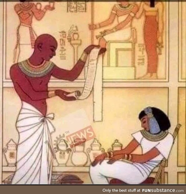 Ancient depiction of a CVS receipt!