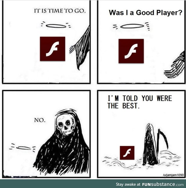 Goodbye adobe flash player