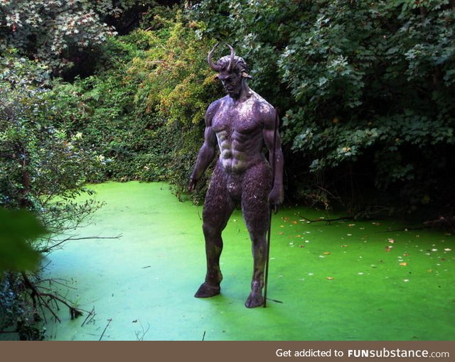 There's an 8ft statue of the Devil in a pond near where I live. It's been there