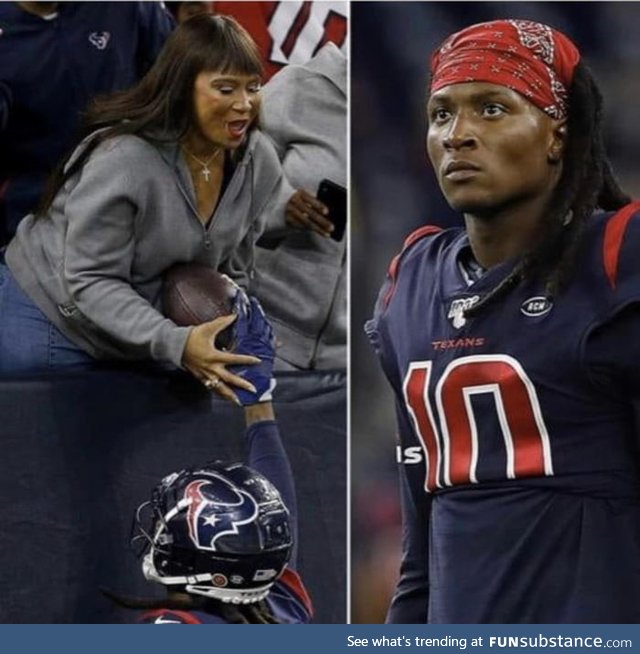 Every time DeAndre Hopkins scores, he finds his mom, who lost her sight 17 years ago and