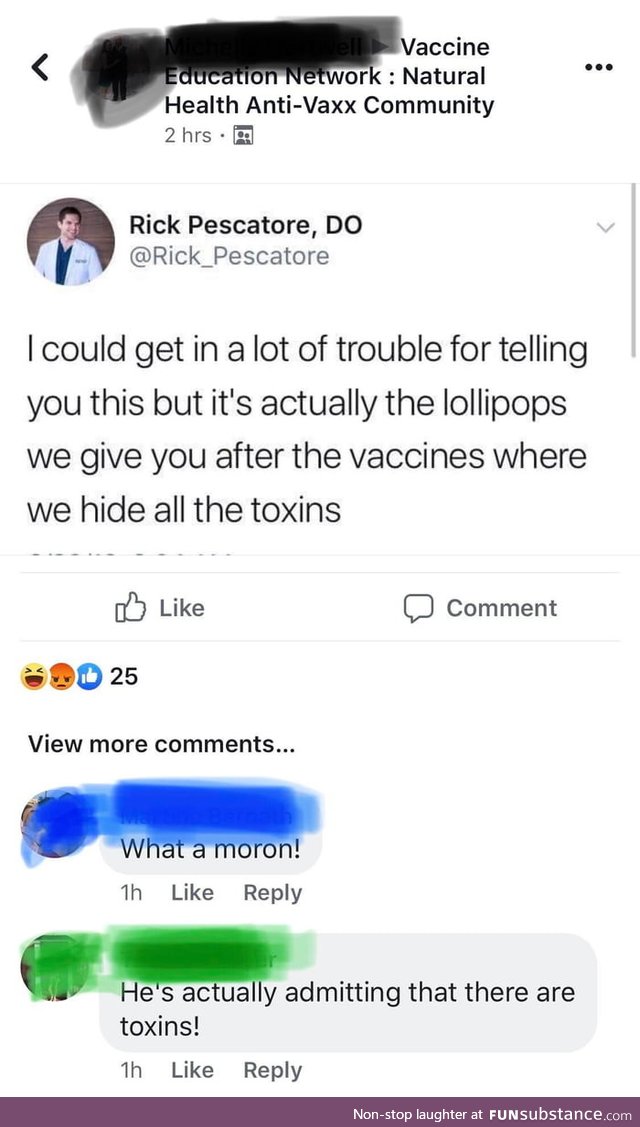 Apparently anti vaxxers don't get sarcasm either