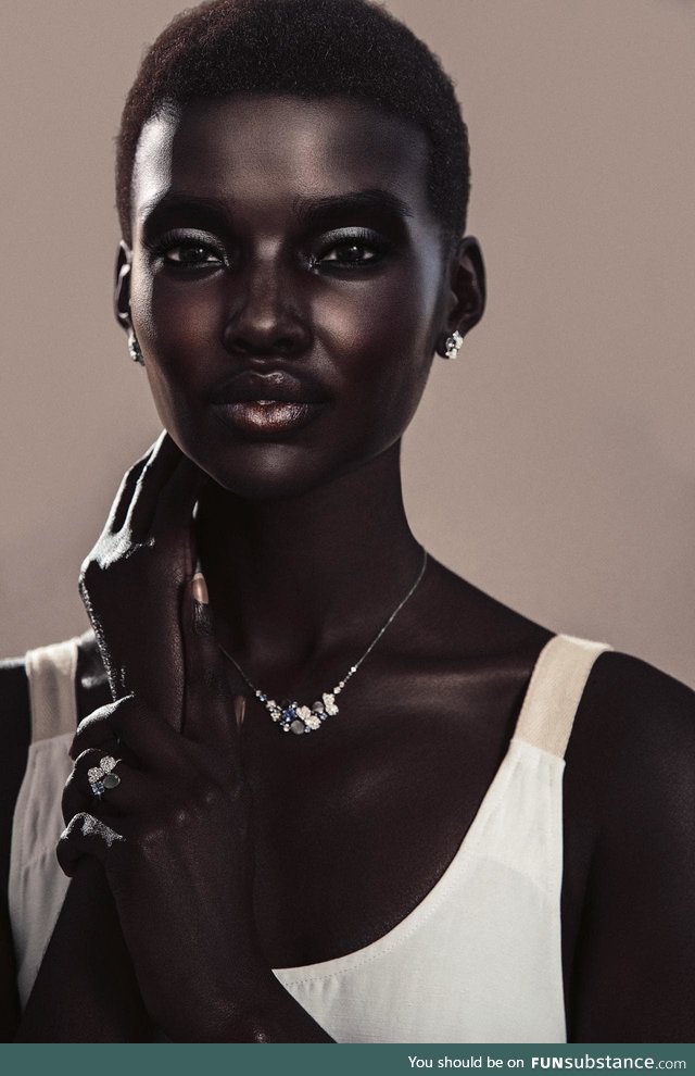 This is Shudu, a very dark-skinned supermodel - please go to the comments