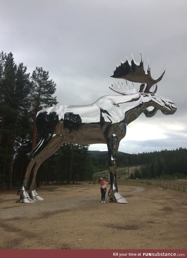 Giant Moose Statue in Norway