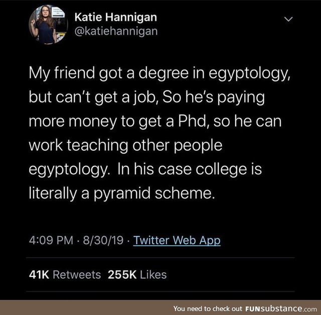 College is a pyramid scheme