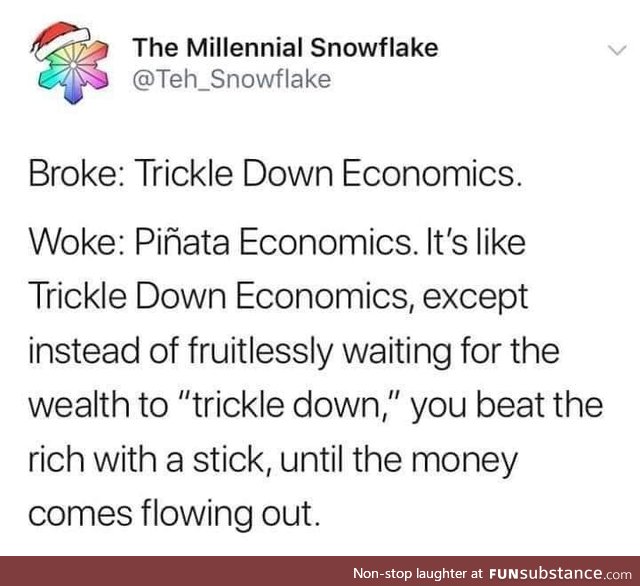 Trickle down economy or Pinata economy?