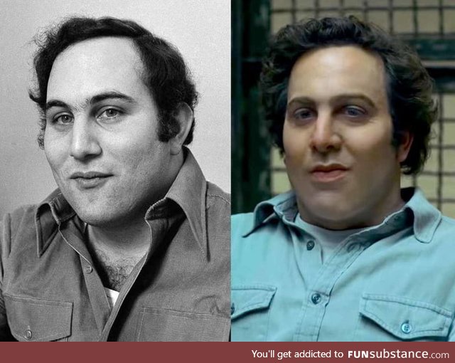 David Berkowitz and the actor playing him in the TV show, Mindhunter
