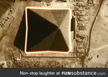 The Great Pyramid of Giza (Khufu's Pyramid) is actually 8-sided, and was purposely