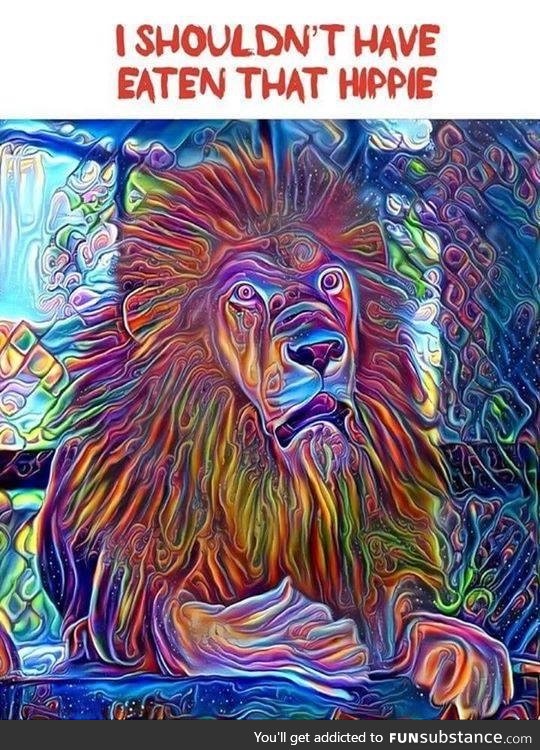 LOL trippy lion