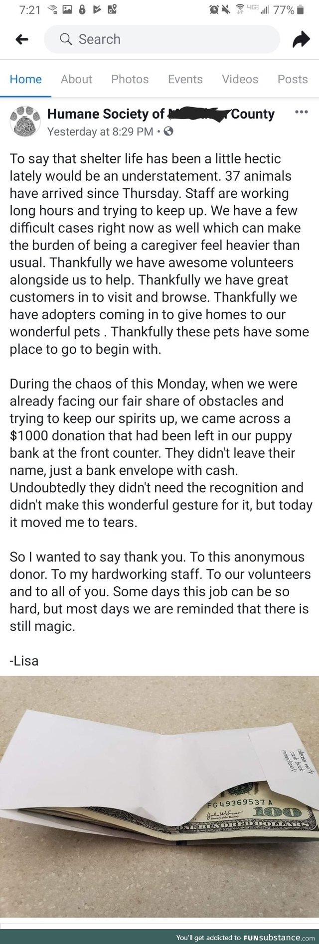 A thank you, from Lisa
