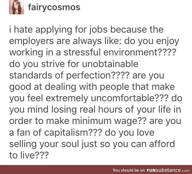 On applying for jobs