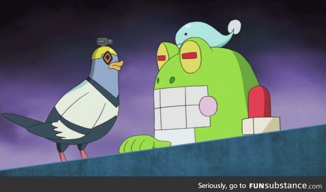 Froggo Fun #62 - Pigeon and Frog conspiring to take over Funsubstance (circa 2020)