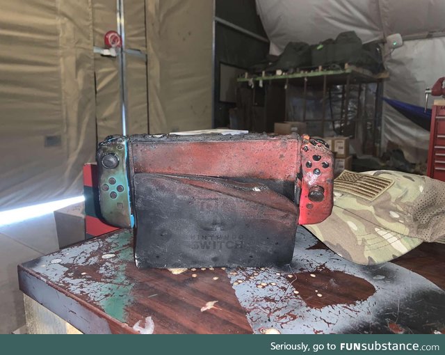 Lent my friend my Nintendo switch for his deployment to iran. And the Iranians blew it up