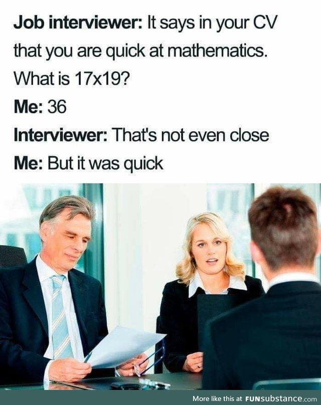 Quick at mathematics