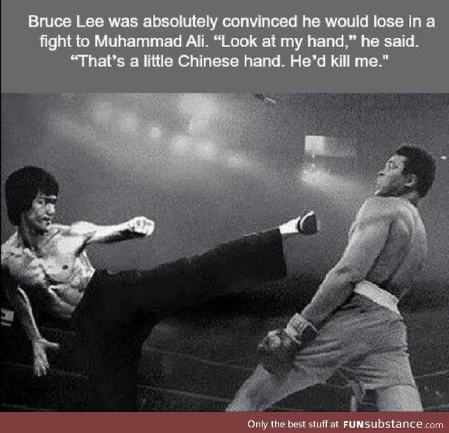 Bruce Lee and Muhammad Ali
